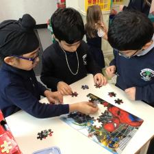 Collaborating to complete a puzzle