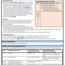 President Game Rules